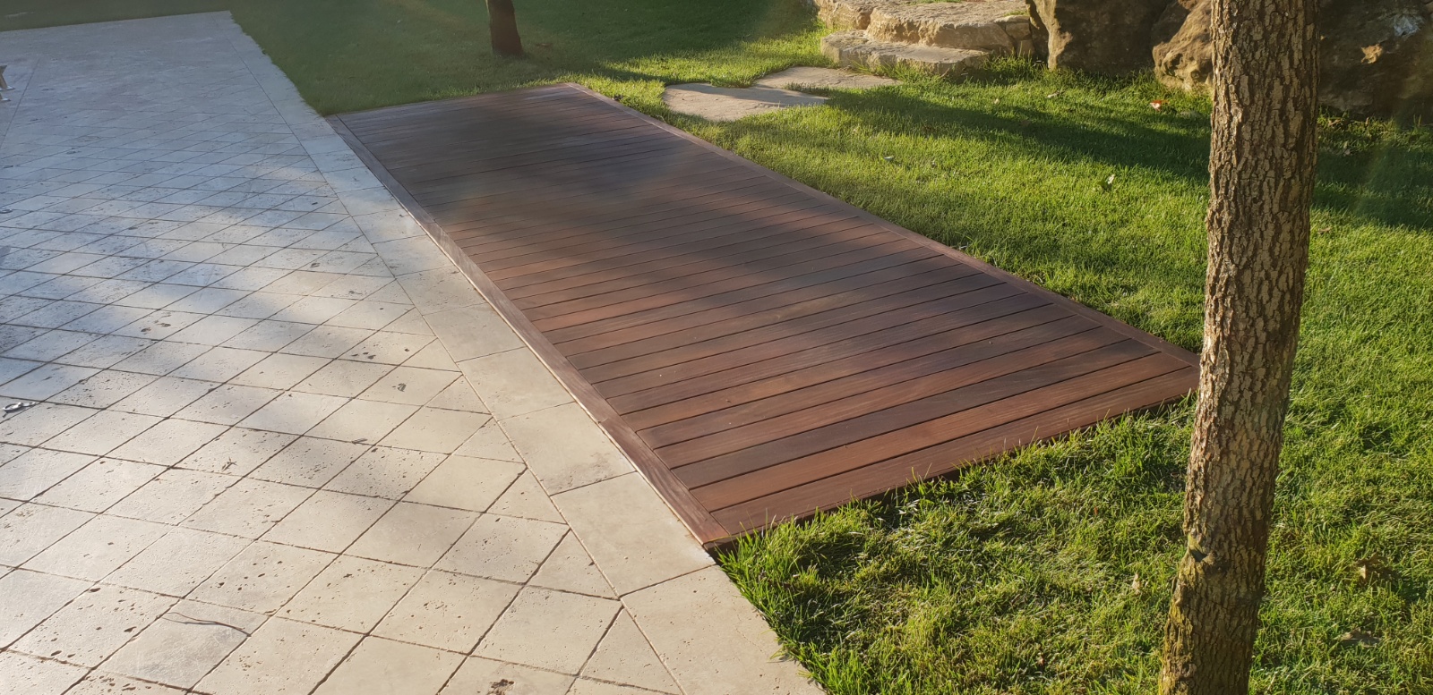 TRAVERTEN DÖŞEME ve AFROMOZYA DECK İŞİMİZ