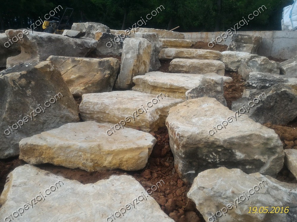 Kaya Bahçesi yapımı- Kalın Adım Taşı basamaklar