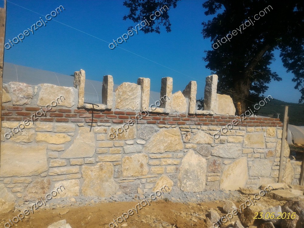 Taş duvar uygulamasından - niş yapımı