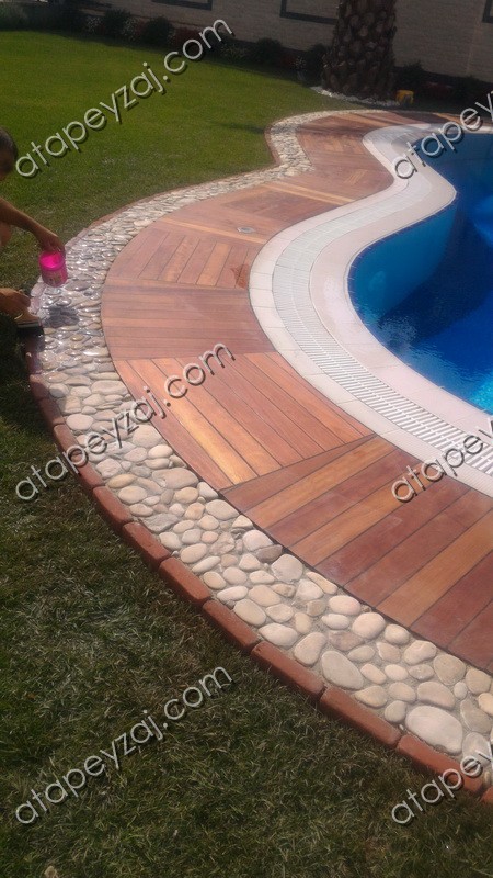 Havuz Terası Bordür çalışması