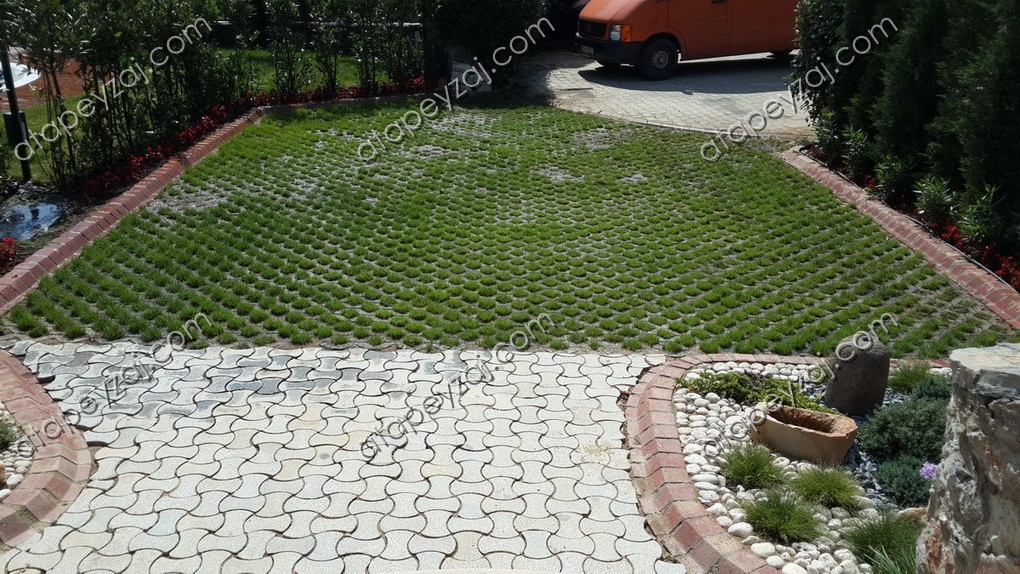 Granit parke taşı/ oval - döşeme