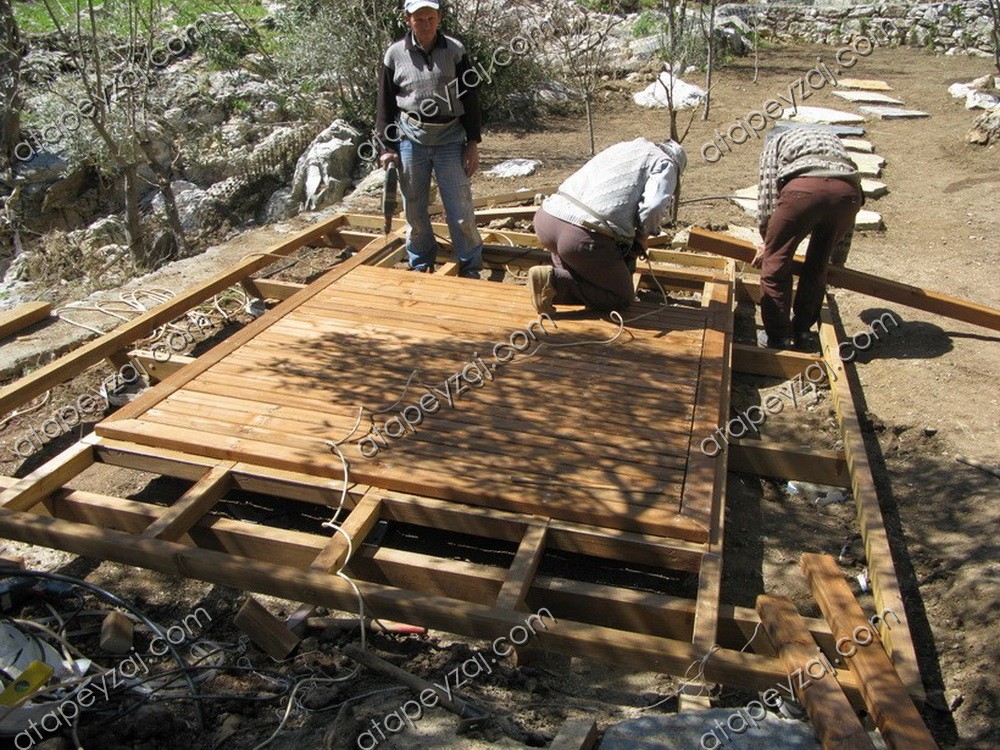 Ahşap teras uygulaması